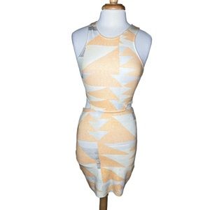 Mara Hoffman Cutout Ponte Mini Dress in Peach Loom